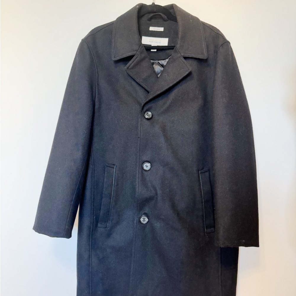 Péris Ellis portfolio Men's Black Wool Coat